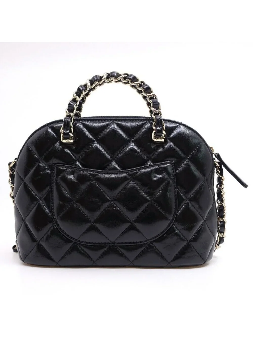 Chanel Small Shopping Shiny Lambskin BK GD Shoulder